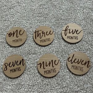 Wooden Baby Milestone Discs